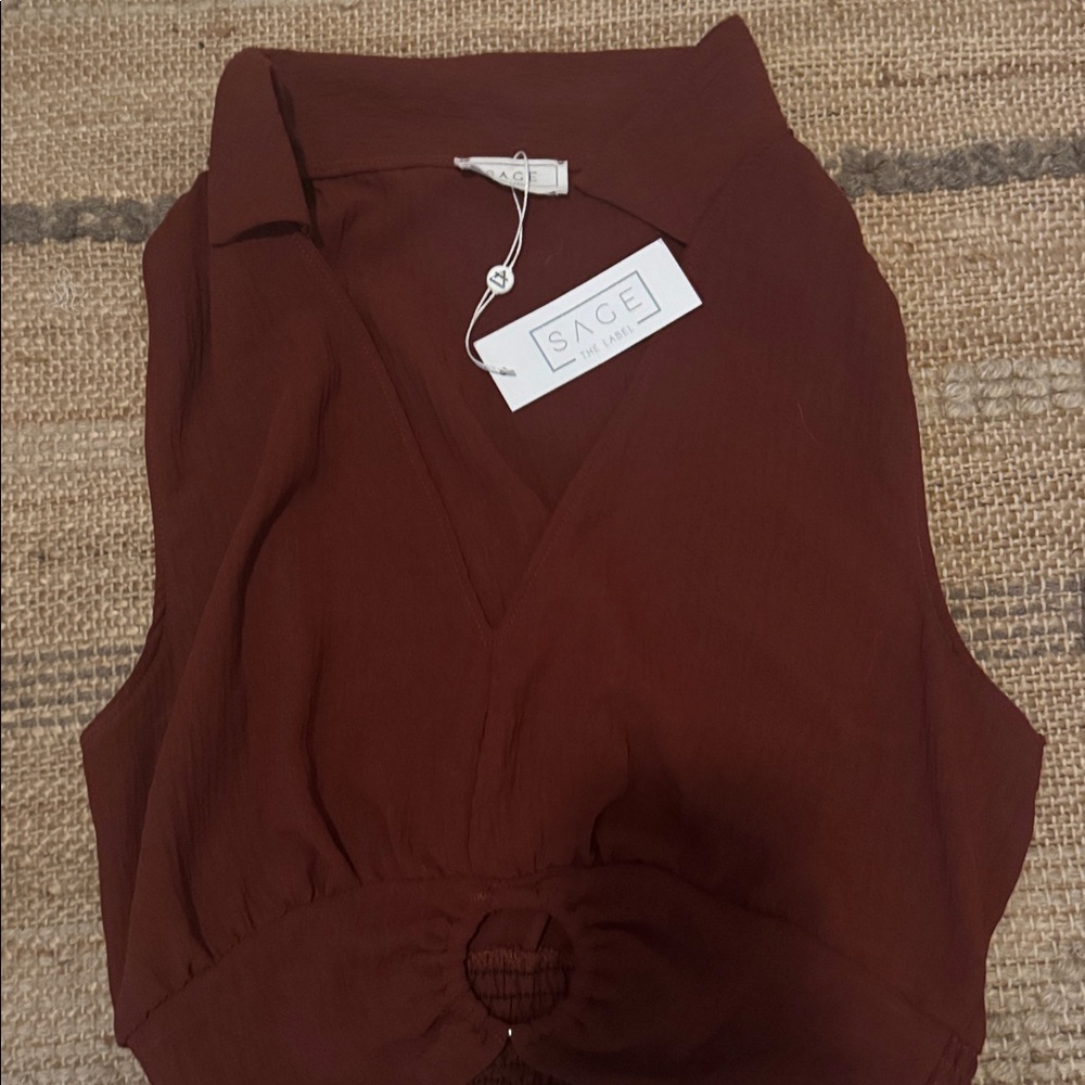 Sage Women's Blouse in Rich Brown